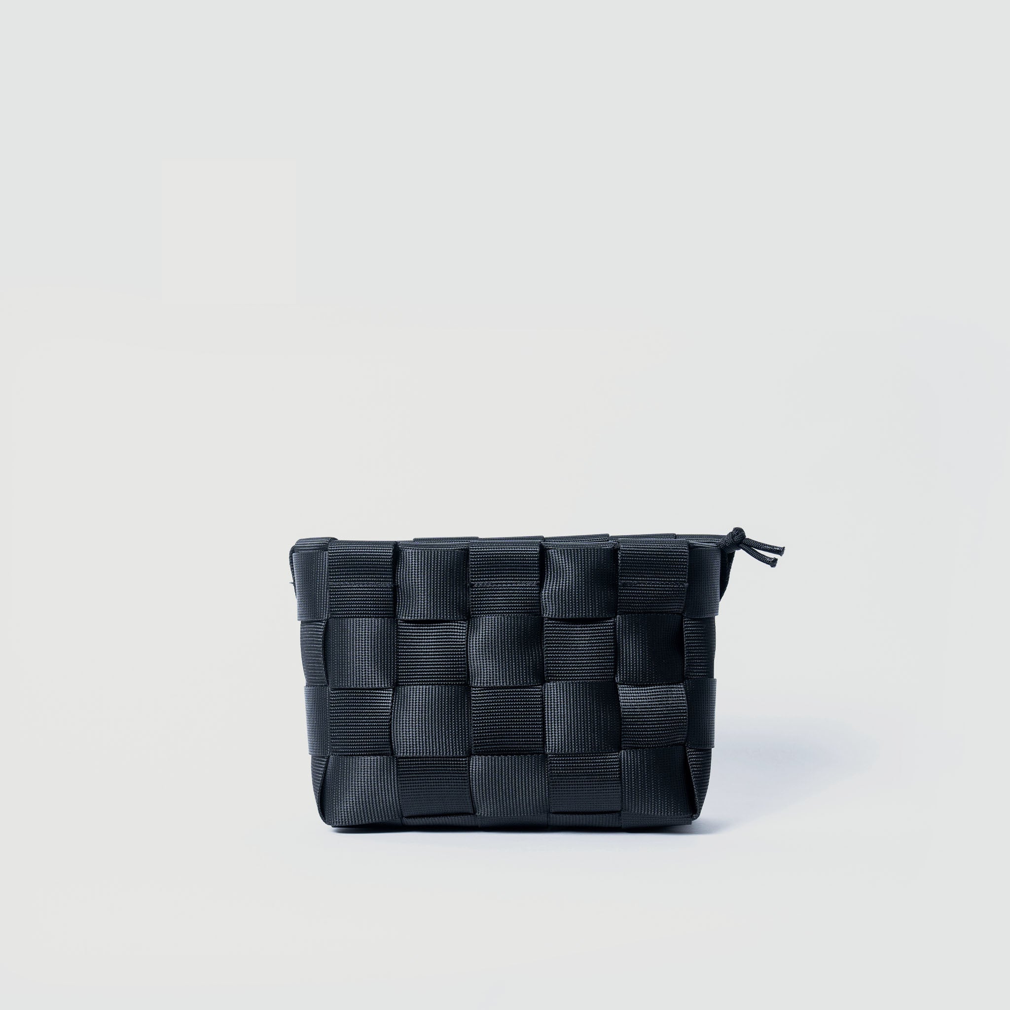 M701//WIDE WEB.SMALL.RECTANGLE BASKET - lead black