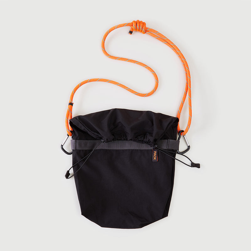 A111//DRAW.MEDIUM.SLING - lead black - rope strap