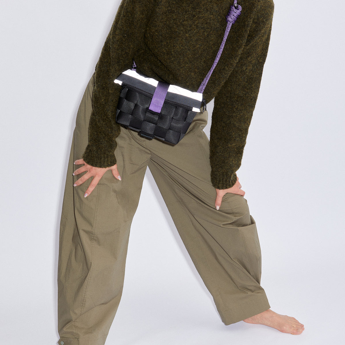 Small Box Basket Zip Sling - A201