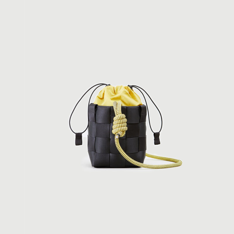 A220//WIDE.WEB.SMALL.SQUARE BASKET SLING - ochre yellow - rope strap