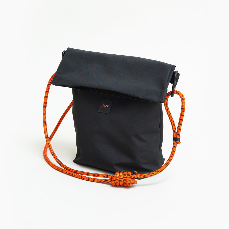 A121//ROLLTOP.SMALL.SLING - lead black