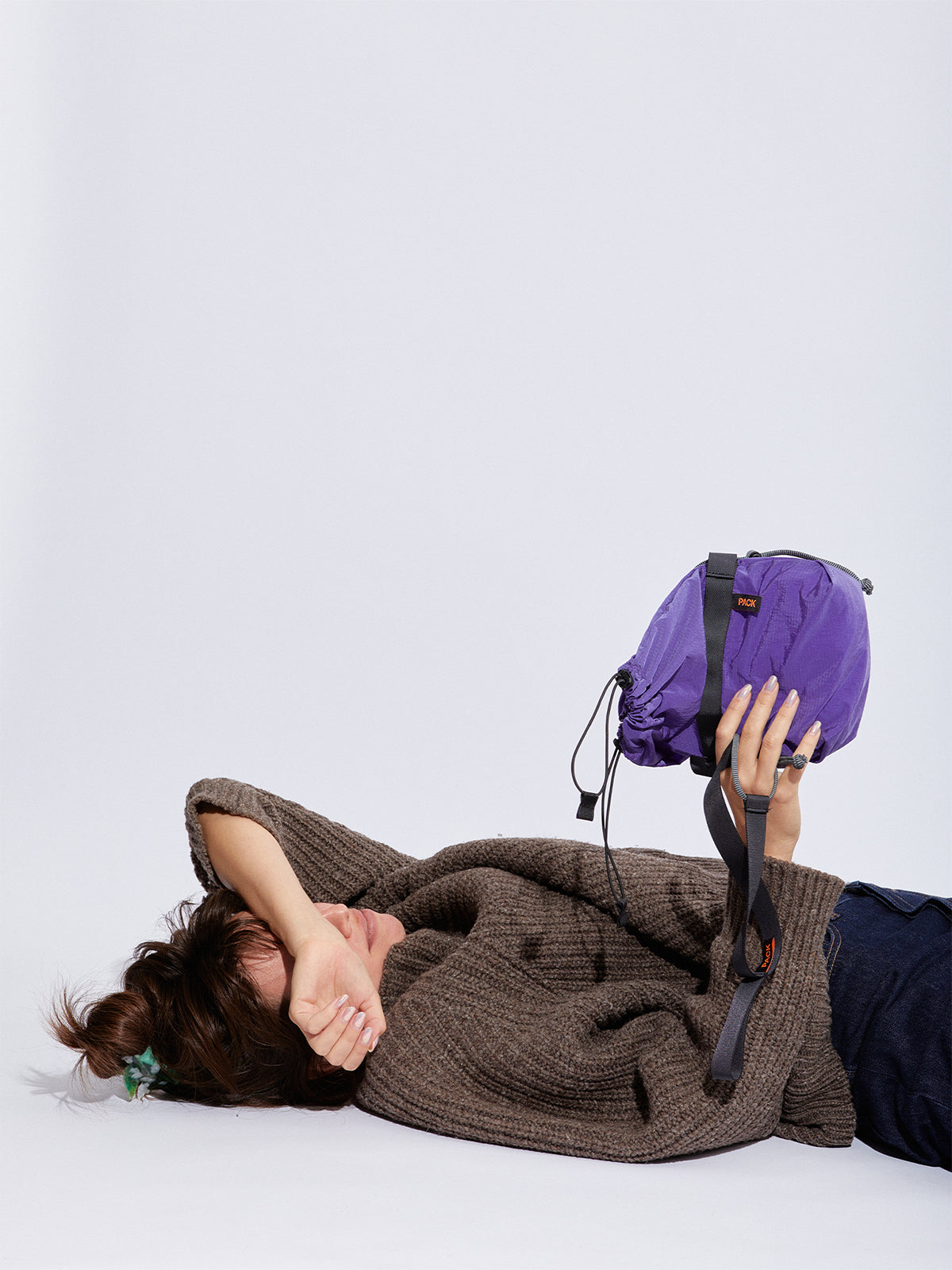 ☆【TheOpen Product】☆LLIC KNOTTED DRAWSTRING BA.G☆ how to knit a drawstring bag 🩵 free beginner-friendly
