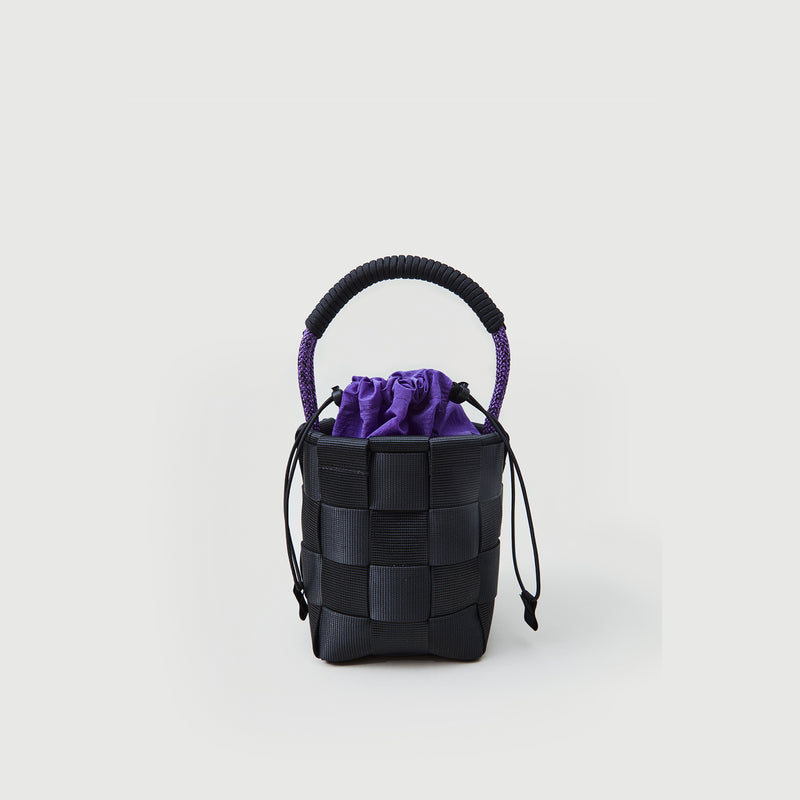 A221 DRAWSTRING SQUARE BASKET S - ROPE HANDLE