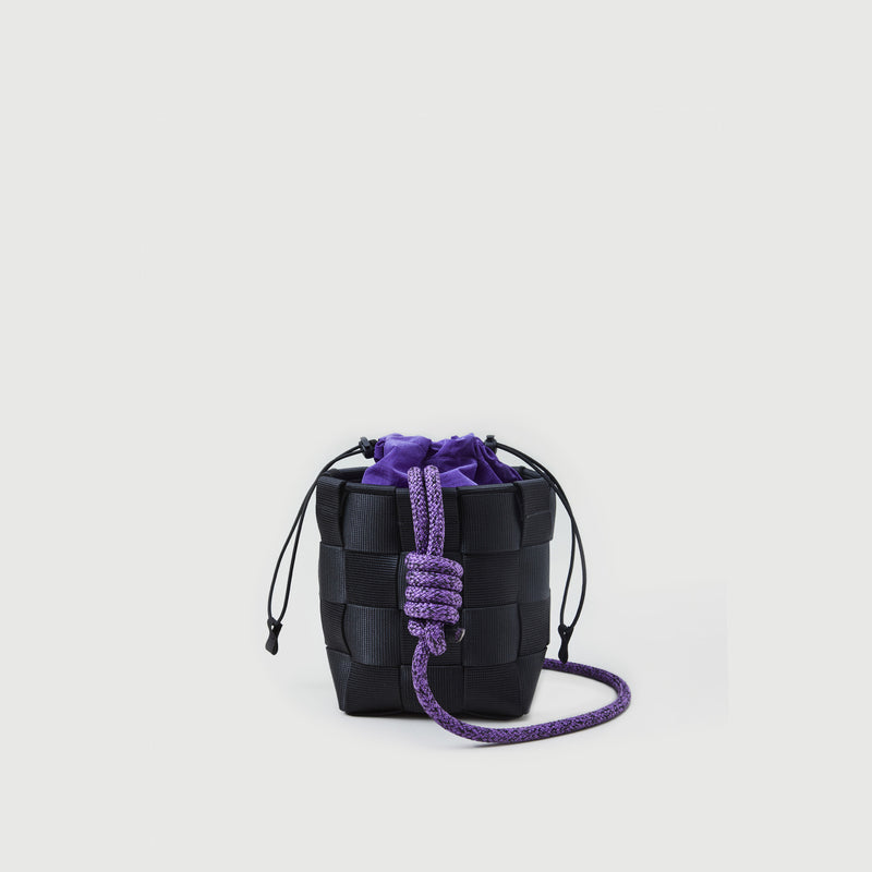 A220 DRAWSTRING SQUARE BASKET S - postassium purple / rope strap